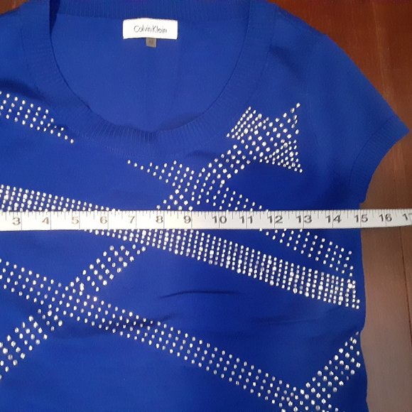 Calvin Klein metallic bead sweater womens size XS - Picture 9 of 11